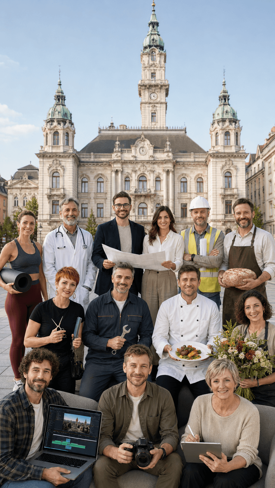 Különböző területeken dolgozó vállalkozók